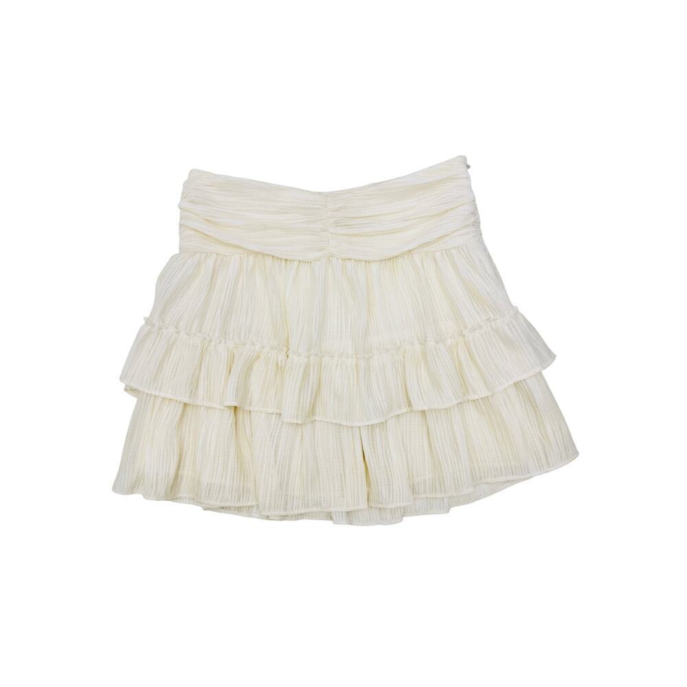 Ramy brook ivory selena tiered mini skirt - size small